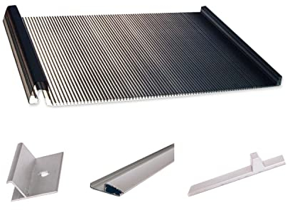 Ironlux - Kit Placas de policarbonato celular reciclado Sispol gris 3 mm cubierta - Medida final 2000 x 1000 mm - Incluye accesorios de instalación