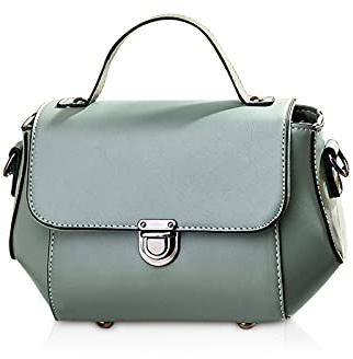 NICOLE & DORIS Borsa a Tracolla Piccola Borsa Donna Leggero Borsetta con Chiusura Fibbia Elegante Borsa in PU Pelle Morbida Borse Crossbody Menta Verde
