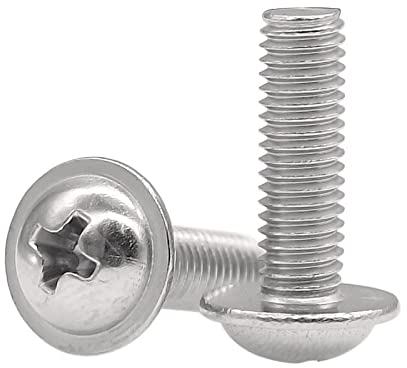 Viti Viti for Macchine in Acciaio Inox con Vite a Testa rondella Rotonda Colletto M2 m2.5 m3. (Color : 1000PCS, Dimensione : 12mm)