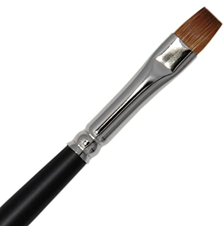 Grimas Profi-Schminkpinsel Rotmarder M8, flach, 8mm Breite, hochwertiger Pinsel, sehr elastisch, für alle Arten von Make-Up geeignet, ideal fürs Kinderschminken