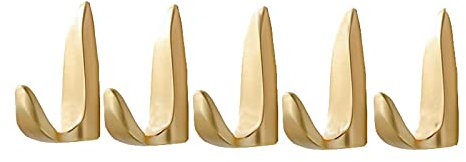 IMYOGI Kleiderhaken Wandgarderobe 5er-Pack Garderobenhaken Metall Wandhaken Gold Dekorative Handtuchhaken, Kleiderhaken, Kleiderbügel Wandmontierte Schlafzimmer-Schlüsselhaken Haken Hängegarderobe