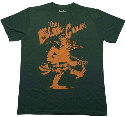 The Black Crowes T Shirt Crowe Guitar Band Logo Official Unisex Green M