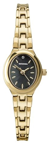 Sekonda Megan Womens Watch – 21mm Ladies Watch with Oval Gold-Tone Case, Mother of Pearl Stone Set Dial and Bracelet – 2 Year Warranty