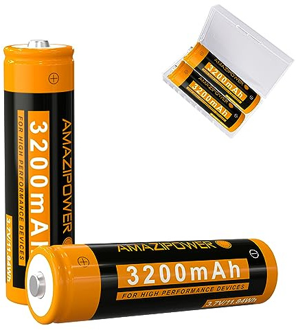 3200mAh NiMH Rechargeable Battery Pack, High Capacity, For Remote Control Car,LED headlight battery, remote control, Electronic Devices etc(2 Pack+Box) XJ (button top)