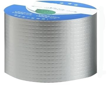 GSJNHY Butyl Band Aluminiumfolie-Butylkautschuk-Klebeband, hochtemperaturbeständig, wasserdicht, selbstklebend, zur Reparatur von Wandrissen und Dachrohren(Color:5cm x 10 Meter)