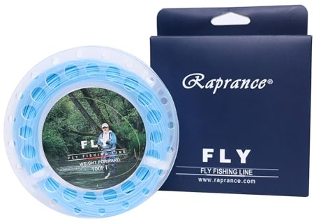 Floating Fly Fishing Line with 2 Welded Loops, Weight Forward Floating Fly Line, 100FT，3F Freshwater Saltwater Fly Fishing Line(Blue)