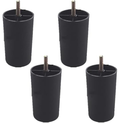 ZCXCsfp Möbelfüße, Möbelbeine, Kunststoff-Möbel-Ersatzfüße, M10 Bolzen, Sofafüße für Küche, Sessel, Sofa, Couch, Schwarz (Typ 12), 4 Stück