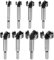 QUARKZMAN Set Punte Forstner 5/8-1-5/8, Punte Foratura Legno Carburo Hss con Apertura a Dente Sega, Taglierina per Fori Cardine con Custodia, Argento, 8pz