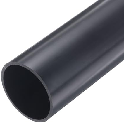 QUARKZMAN Tubo Rigido PVC 2 Pollici - Rotondo Ferramenta 57mm Id 63mm Od, Lunghezza 9 Grigio Scuro Alta Resistenza per Acqua, Artigianato, Guaina per Cavi