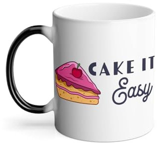 Mug Thermo-réactif Tasse Magique - Cake it Easy Pun Food Dessert Cake - 325 ml