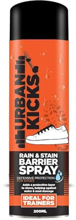 GSV Essentials Rain & Stain Barrier Spray, Protection For Shoes, Anti Stain Properties, Water Resistance, Ideal For Trainers, Easy to Use, 200ml