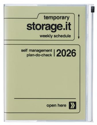 MARK'S 2025/26 Taschenkalender, A5 Storage.it, Yellow: Von September 2025 bis Dezember 2026
