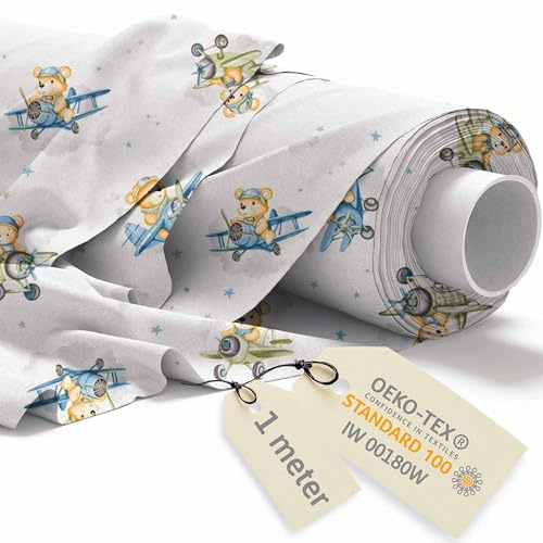 DreamRoots Tela algodon por metros diseños infantiles - Telas por metro niños - Telas costura, manualidades, cortinas, disfraz o tapizar 160cm x 1M