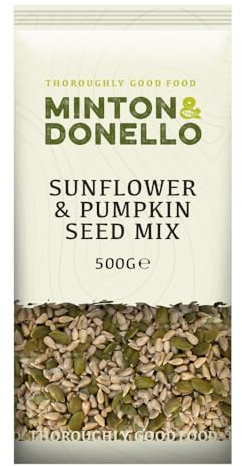 Minton & Donello 500g Sunflower and Pumpkin Seed Mix - Natural, Rich in Nutrients, High Fibre, Plant-Based Protein