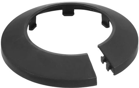 sourcing map Escutcheon Plate, 2Pcs 50mm - Fit 1.9 Outer Diameter Split Pipe Flange Water Pipe Cover Collar Decoration, PP Plastic Plumbing Cover Plates (Black)