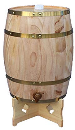 Weinfass aus Holz, Vorratseimer aus Eichenholz, Wasserhahn für Whisky-Wasserspender, geeignet zum Dekorieren von Bars oder Haushalten, Hochzeitsdekorationen