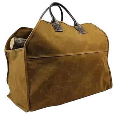 VCSZYAFX Borsa Porta Legna da Ardere Borsa for Il Trasporto della Legna in Tela, Borsa Tote, Accessori for caminetti, portalegna con Manici, for Campeggio per Campeggio, Spiagge(Color2)