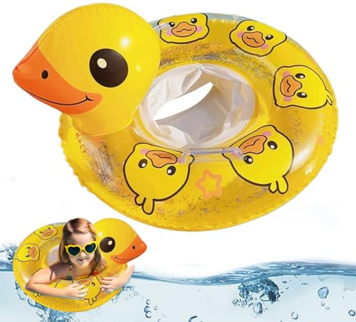 Braccioli per Bambini - Giochi d'Acqua e Gonfiabili da Bagno per Bambini | Galleggianti a Forma di Papera con Maniglia Giocattoli Esterni per Bambine Bambini Spiaggia