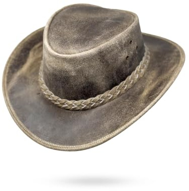 Albsales Lederhut Western Cowboy – Outdoor Hut Reiten, Wandern & Abenteuer Joey