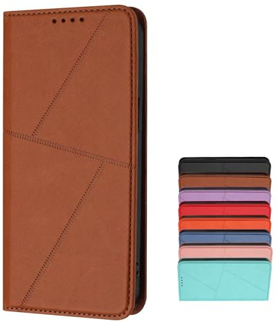 TIANYUE Funda Leather Folio para el Motorola Moto G22, Cartera de Piel Funda con función de Soporte Plegable Tapa y Ranuras para Tarjetas, Carcasa Cover para Motorola Moto G22-Marrón café