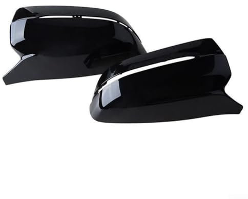 Clip On Glänzend Schwarz Seitenspiegel Abdeckung für BMW G21 G30 G31 G11 G14 G15 Series - ABS Außenspiegel Gehäuse Schale Kompatibel mit 3er (2019-2020), 5 SE