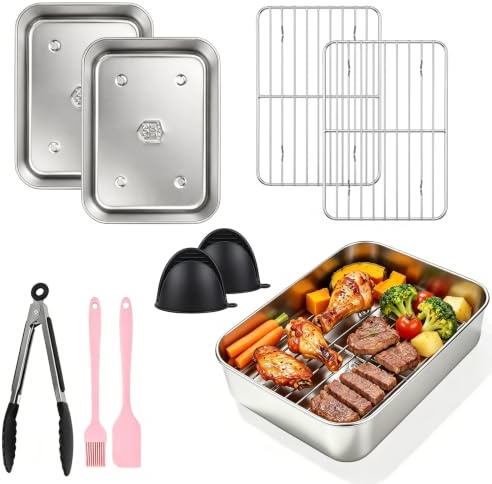 Accessori Friggitrice ad Aria Accessorio Airfryer per Ninja | Pirofila in acciaio inox per Airfyer per Ninja AF400EU/AF451EU/AF500EU/DZ400EU Facile da Pulire e Lavabile in Lavastoviglie