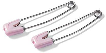 Prym - Prym Rostfritt Stål Pink (55mm) Blöja Säkerhetsnålar - 4 Bitar