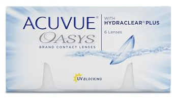 ACUVUE OASYS 2-Wochen-Kontaktlinsen für Tag und Nacht mit 1.00 dpt und BC 8.8 – UV Schutz, Austrocknungsschutz und extrem Komfortables Tragegefühl – 6 Linsen