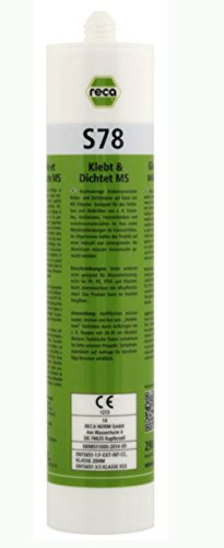 (€ 82,76/Liter) 2 St. reca S78 klebt & dichtet MS - 290ml - transparent - neu ! | reca S78, elastisch, überstreichbar, silikonfrei, wasserfest, Innenbereich, Außenbereich, starke Haftung, langlebig