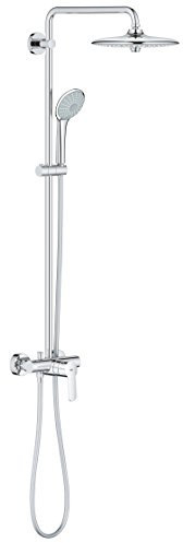GROHE Euphoria System 260 - Duschsystem mit Einhandmischer (wassersparend, Wandmontage, 3 Strahlarten), rund, chrom, 27473001