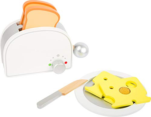 small foot frukostset barnkök av trä, inklusive brödrost med spakfunktion, för barn från 3 år, 10594