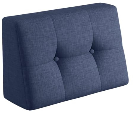 sunnypillow Coussin Dossier pour Palette Matelas Extérieur - Appui 60 x 40 x 20/10 cm - Confortable Coussins pour Canapé Jardin, Salon, Terrasse, Balcon - Bleu