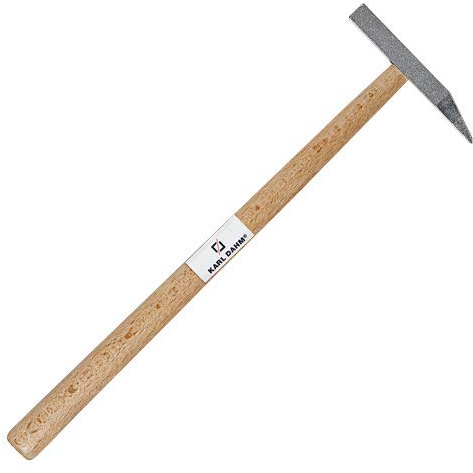 Karl Dahm Fliesenhammer spitz 50g I Hammer mit Hartmetallspitze für Polsterer & Fliesenleger I Leichter Schlosserhammer I Bodenleger Werkzeug – 10132