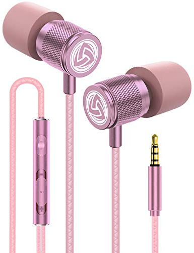 LUDOS Ultra Kopfhörer In Ear Ohrhörer mit Kabel und Mikrofon, Kristallklarer Klang, Ausgewogene Höhen und Tiefen, Neuer Memory Foam, Langlebiges Kabel, Bässe, Lautstärkeregelung, Earphones für Handy