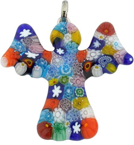 Glass Of Venice Millefiori-Engel-Anhänger aus Muranoglas, mehrfarbig