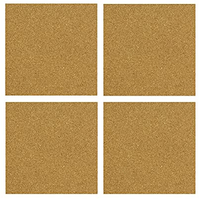 RENRUIRUI 4-Pack Selbstklebende Korken-Vorstand 30X30CM Stärke 0.8cm Mit 50 Push-Pins Für Home School Büro Nachricht Bulletin Wand DIY Dekor