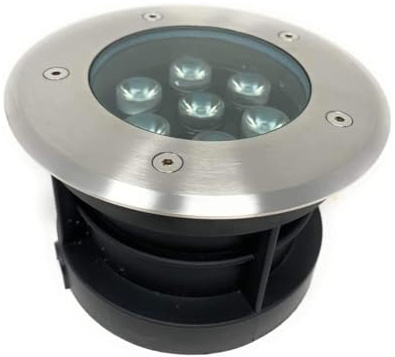 damastoreitalia Universo Faretto LED Calpestabile da Esterno IP67 con Controcassa – 7W Luce Fredda 6500K – Incasso a Terra Segnapassi per Ingressi, Parcheggi, Percorsi (7W - Luce fredda 6500K)