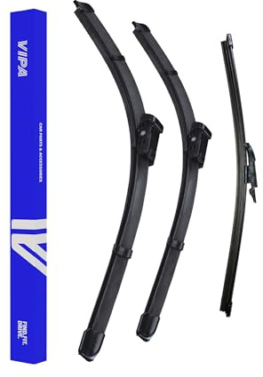 Vipa Car Parts Premium Wiper Blade Set | fits: VW T-Cross SUV (Jan 2019 Onwards) | All-Weather Performance | Durable, Streak-Free Windshield Wipers | Easy Installation