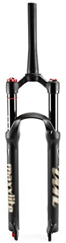 LHHL Fahrrad Federgabel 26 27.5 29Zoll MTB Luft Gabels Air Stoßdämpfer Straight Tapered Tube Ultralight Fahrrad Gabel Zugstufeneinstellung Federweg100 Mm Scheibenbremse QR