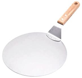 Edelstahl-Pizzaschieber rund 25 cm Backschaufel Kuchenheber Transferblech Brot Spatel Kuchen Heber Brot Transferblech