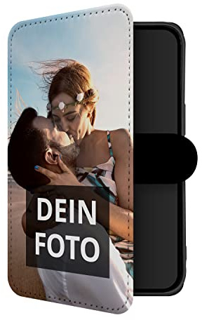 PhotoFancy® – iPhone 14 Pro Hülle mit Foto Personalisieren – Handyhülle selbst gestalten (Flipcase)