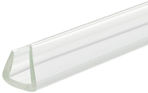 sourcing map U-K-Kantenverkleidung, 2,5 m Länge, Gummischutz, Dichtungsstreifen, Kantenschutz, passend für 8–9 mm Kanten, 33/162,6 cm B x 15/32 Zoll H, transparent