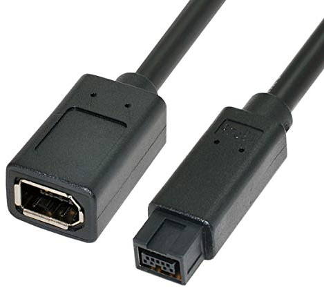 CY IEEE 1394 6Pin Femmina a 1394B 9Pin Maschio Estensione Dati Scheda di Acquisizione Video Firewire 400 a 800 Cavo 20 cm