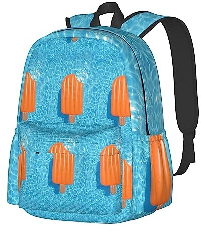 VACSAX Ice Popsicles Print Rucksack Laptop Rucksack für Männer Frauen Sport Rucksack Casual Daypack, Schwarz , One size