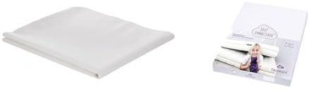 Träumeland wasserdichte Betteinlage/Matratzenschoner mit 100% Baumwolle, Größe 90 x 200 cm & TT02007 Spannbetttuch Jersey, weiß 90 x 200 + 90 x 190 cm
