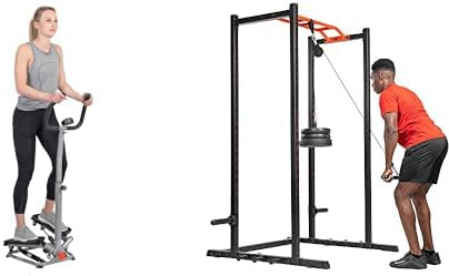 Sunny Health & Fitness Twist Stepper mit Lenker SF-S020027 + LAT-Pull-Down-Aufsatz SF-XFA006