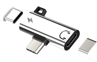 Adaptador Auriculares Tipo C (2en1)DAC Jack a USB C Cable Auxiliar Coche Para Apple iPhone15 Pro Max Para iPad Mini6 Compatible con Samsung Audio Cascos Accesorios Cargador Microfono Headphones Dongle