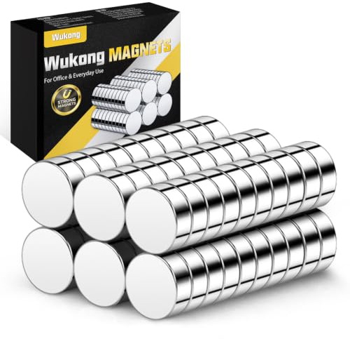 Wukong N45 Mini Magnete Stark, 3x1mm | 60 Stück Neodym Magnete Klein Aber Stark für Kühlschrank, Büro, 3D Drucker, Modell und DIY-Projekt