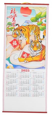 KICHOUSE Hängender Kalender Wandkalender 2025 Schlangenjahr Zarte Wandkunst für Zuhause und Büro Planungskalender