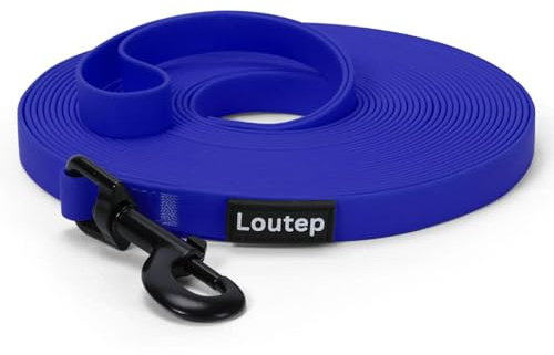 Loutep Biothane Schleppleine Für Hunde Lange Hundeleine 3m 5m 10m 15m 20m | Leine Langlaufleine Trainingsleine Laufleine Schwimmleine Für Kleine Mittel Und Große Hund